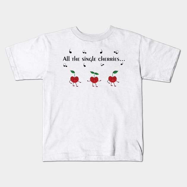 cherries dancing Kids T-Shirt by hristartshop